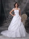 Embriodery Straps Square Neck Wedding Dress For Bride Wear Low Price